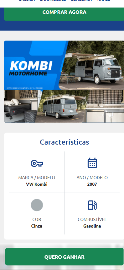 Kombi Motorhome 2007 - Detalhes do veículo